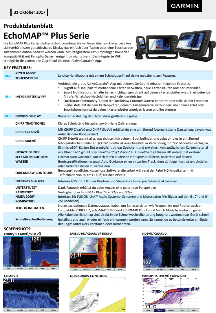 Datenblatt EchoMap Plus