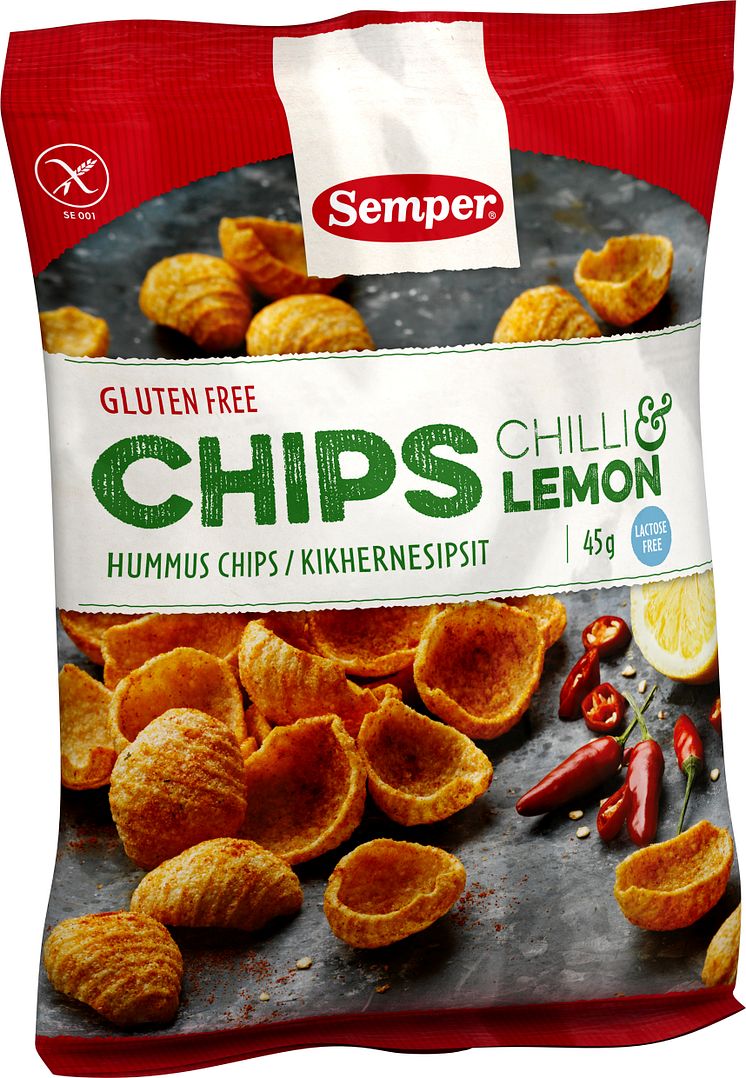 Semper Gluteenittomat Kikhernesipsit Chili&Sitruuna