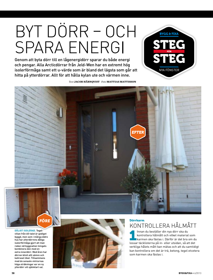 Byta ytterdörr - Reportage i Expressen Bygg & Fixa