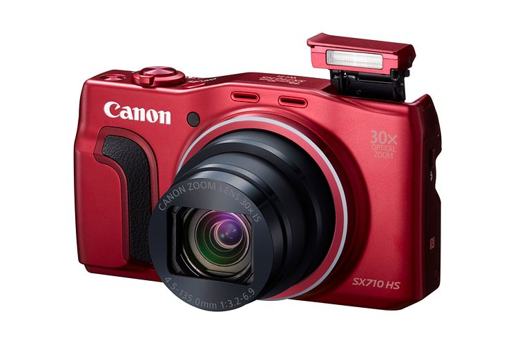 PowerShot SX710 HS RED FSL Flash Up