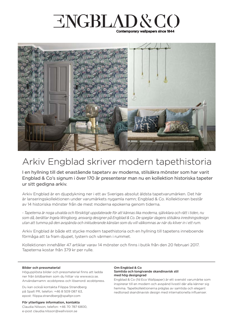 ​Arkiv Engblad skriver modern tapethistoria