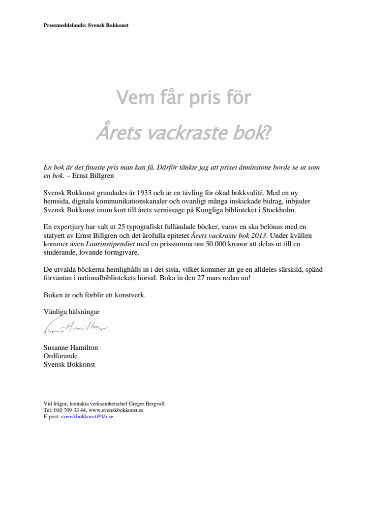 Vem får pris för Årets vackraste bok?