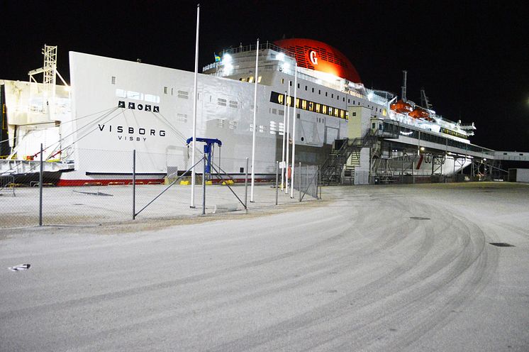 Gotlands hamnar  miljösatsar med Titan mastbelysning i Visby hamn