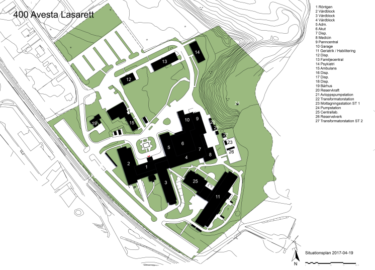Besöksinformation entréer Avesta lasarett