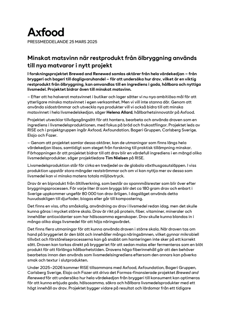 PM_250325_Minskat matsvinn när restprodukt från ölbryggning används till nya matvaror i nytt projekt.pdf