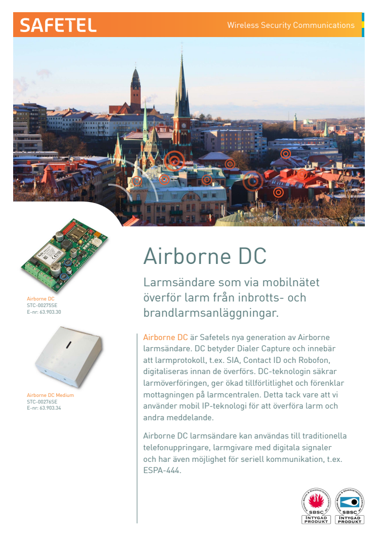 Produktblad Airborne DC