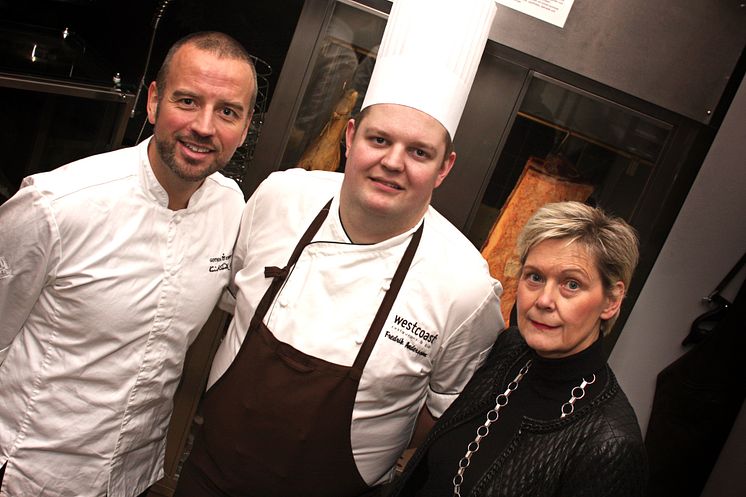 Krister Dahl, Fredrik Andersson och Maria Forshufvud, vd Svenskt Kött.