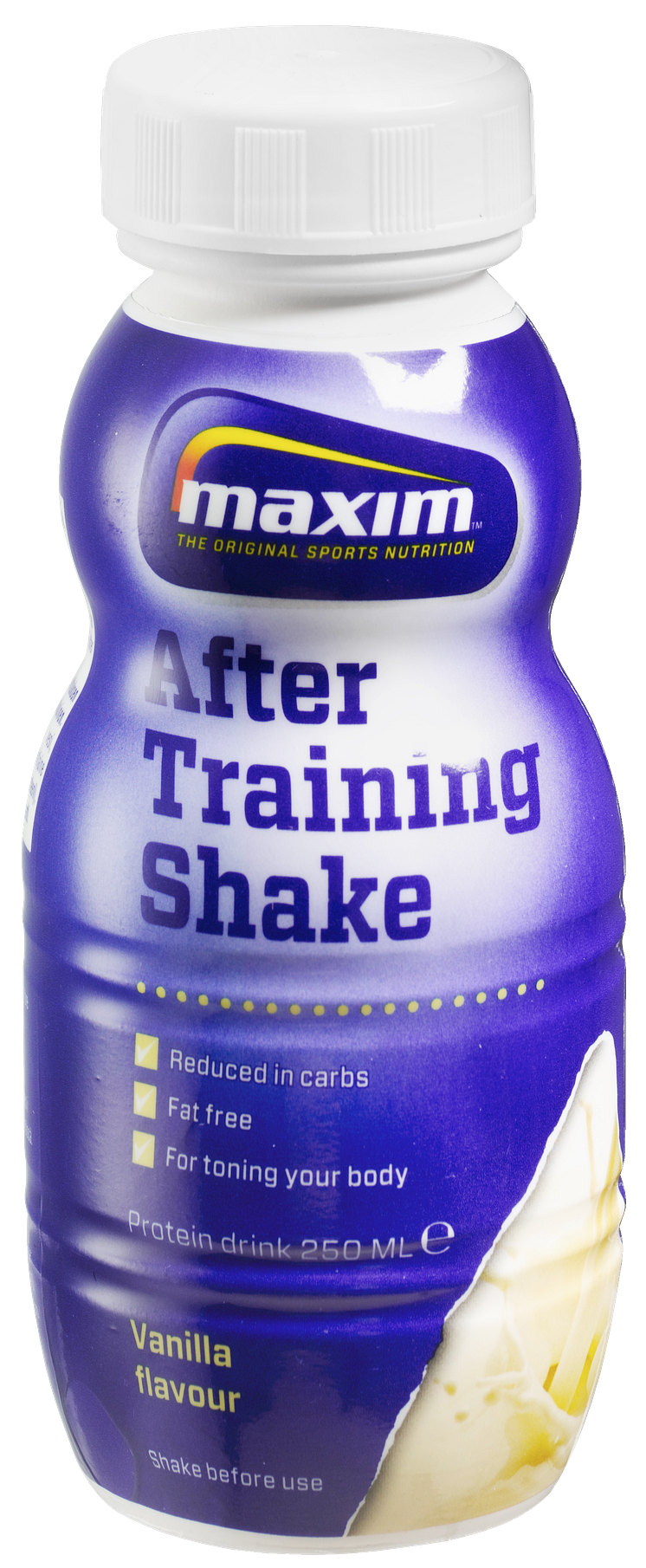 Maxim After Training Shake -proteiinijuoma, 250 ml vanilja