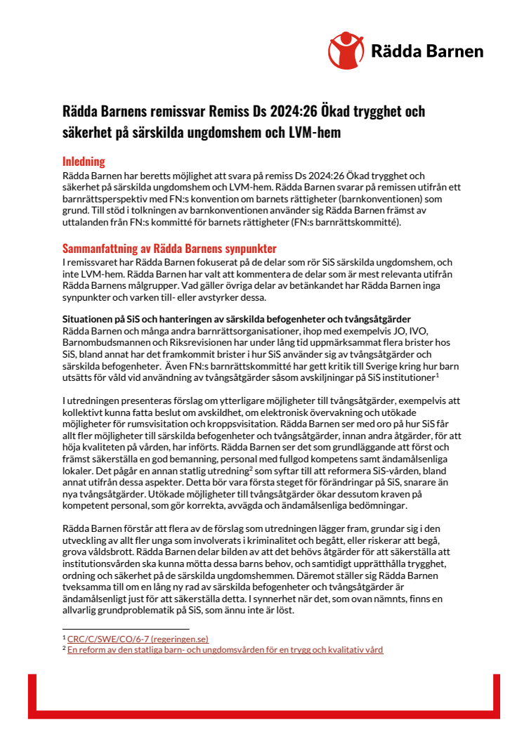 Remiss Ds 2024 26 Ökad trygghet och säkerhet på särskilda ungdomshem och LVM-hem.pdf