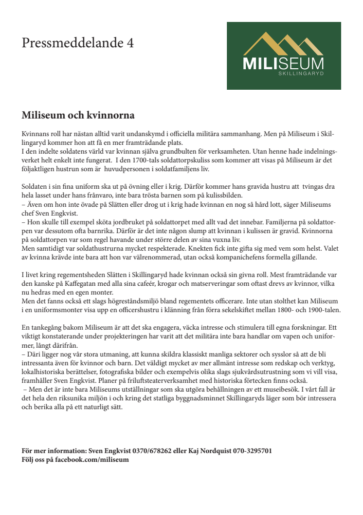 Miliseum och kvinnorna