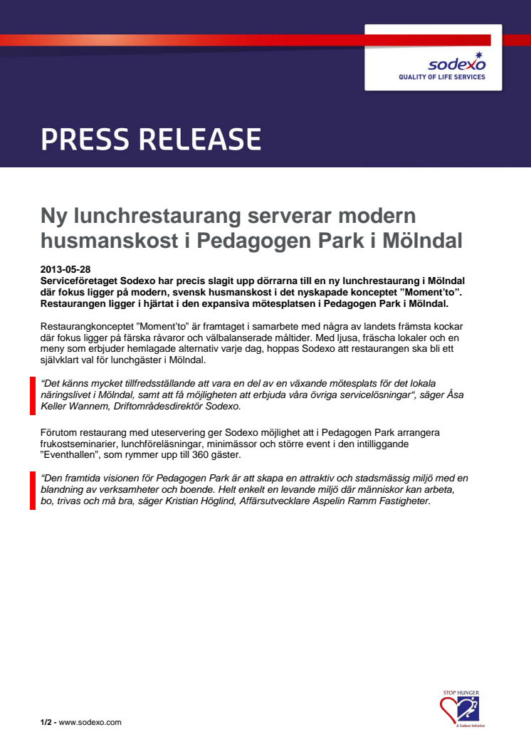 Ny lunchrestaurang serverar modern husmanskost i Pedagogen Park i Mölndal