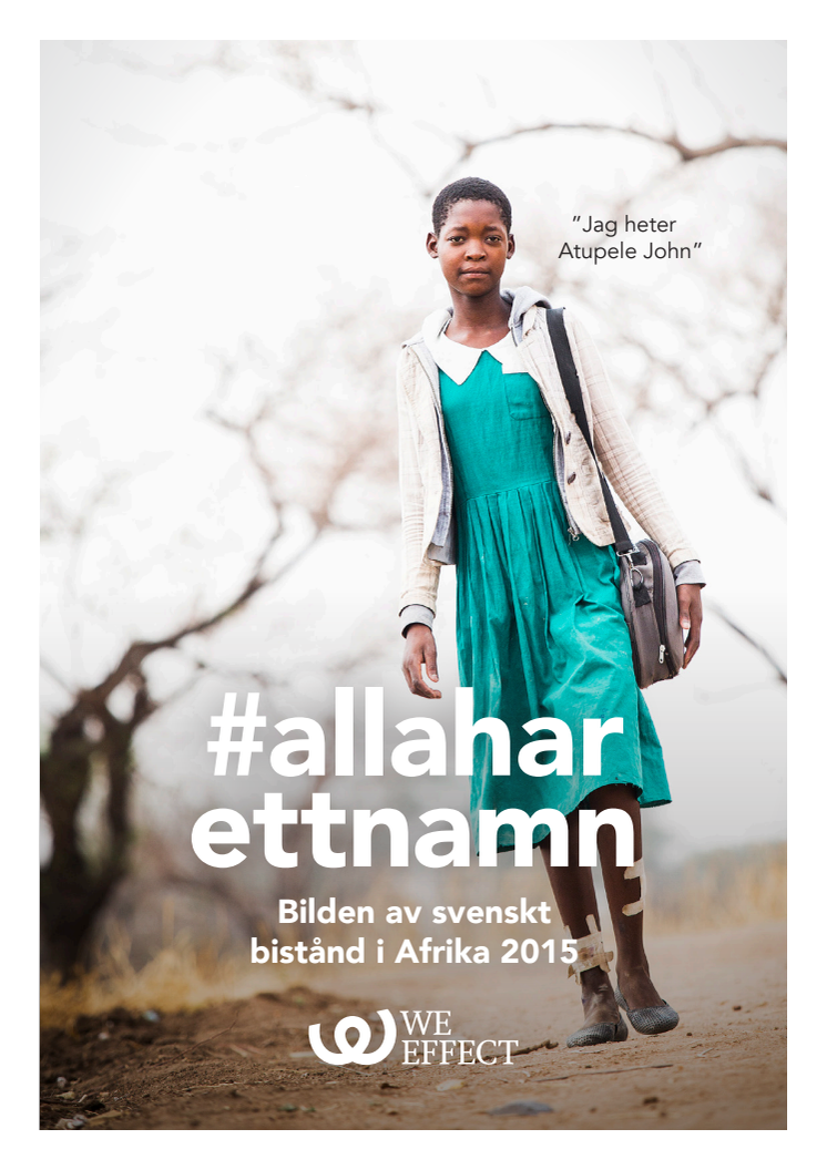 #allaharettnamn - bilden av svenskt bistånd 2016