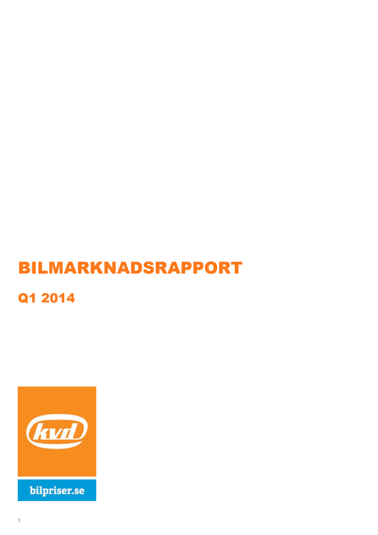 KVD Bilprisers bilmarknadsrapport