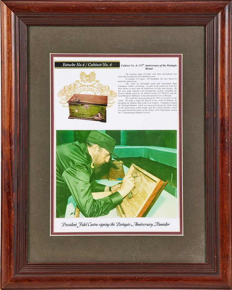 Humidor signerad av Fidel Castro