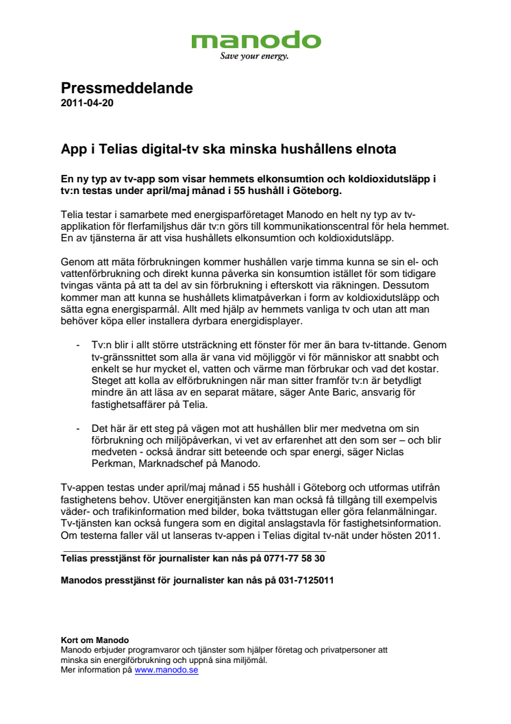 App i Telias digital-tv ska minska hushållens elnota