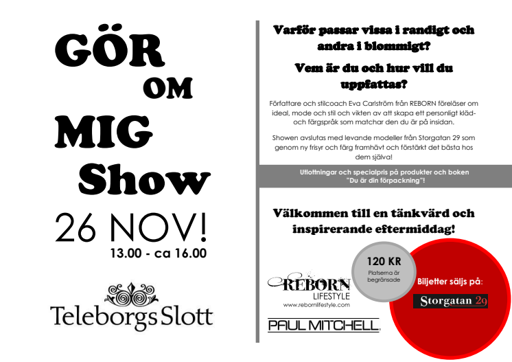 GÖR-OM-MIG-show!  - Teleborgs Slott, Växjö 26 nov