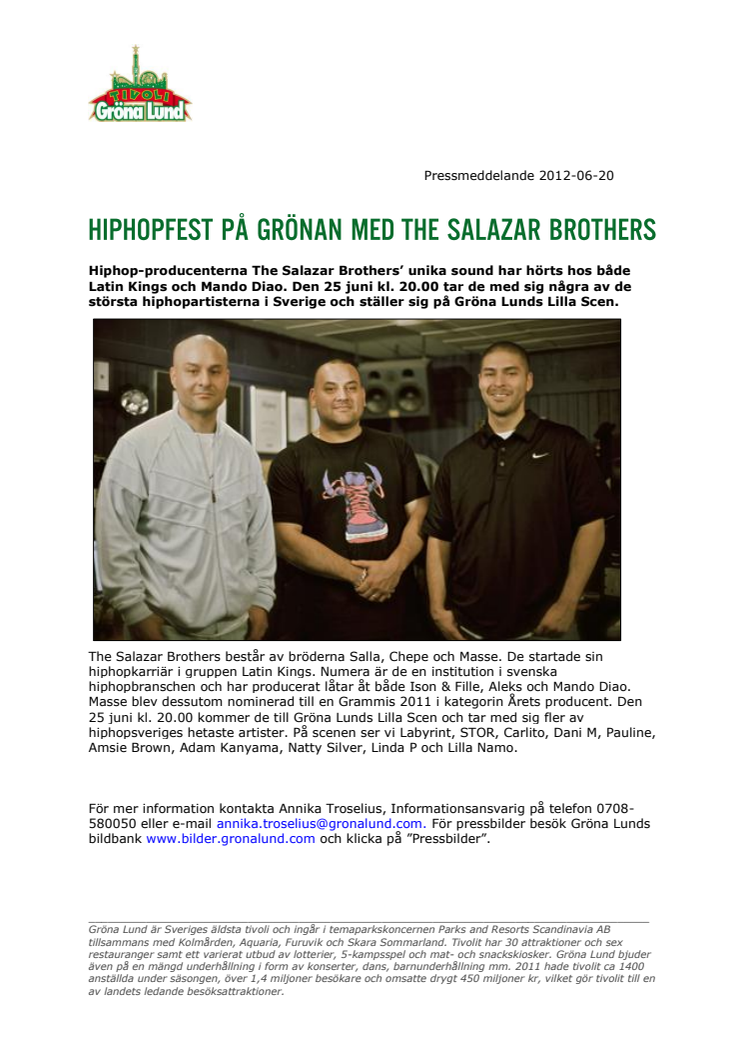 Hiphopfest på Grönan med The Salazar Brothers