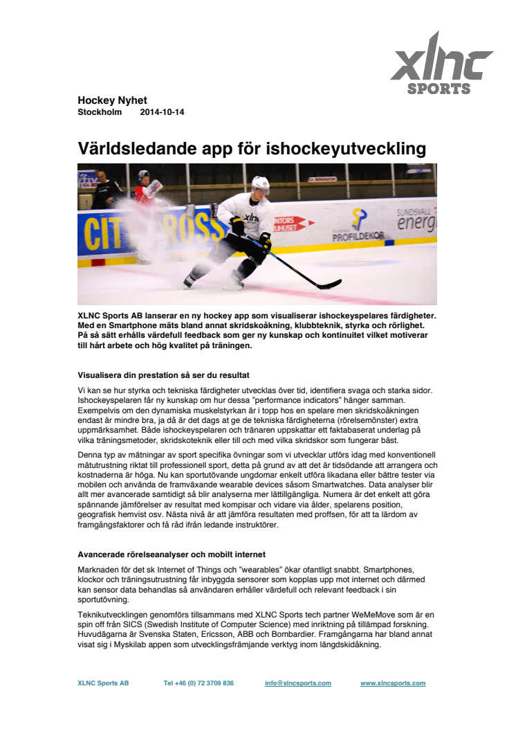 Ny app för hockeyutveckling