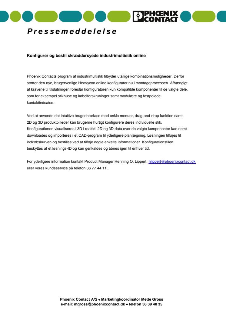 Konfigurer og bestil skræddersyede industrimultistik online