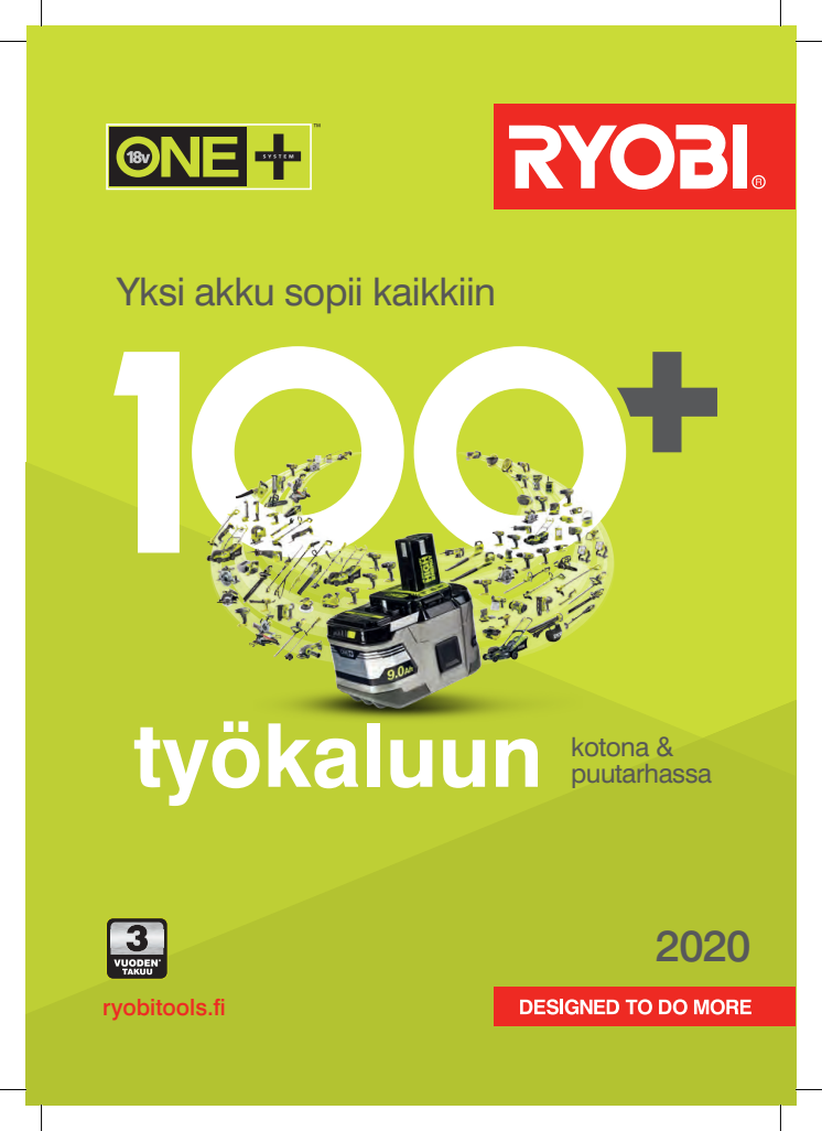 Ryobi ONE+ -työkaluesite 2020
