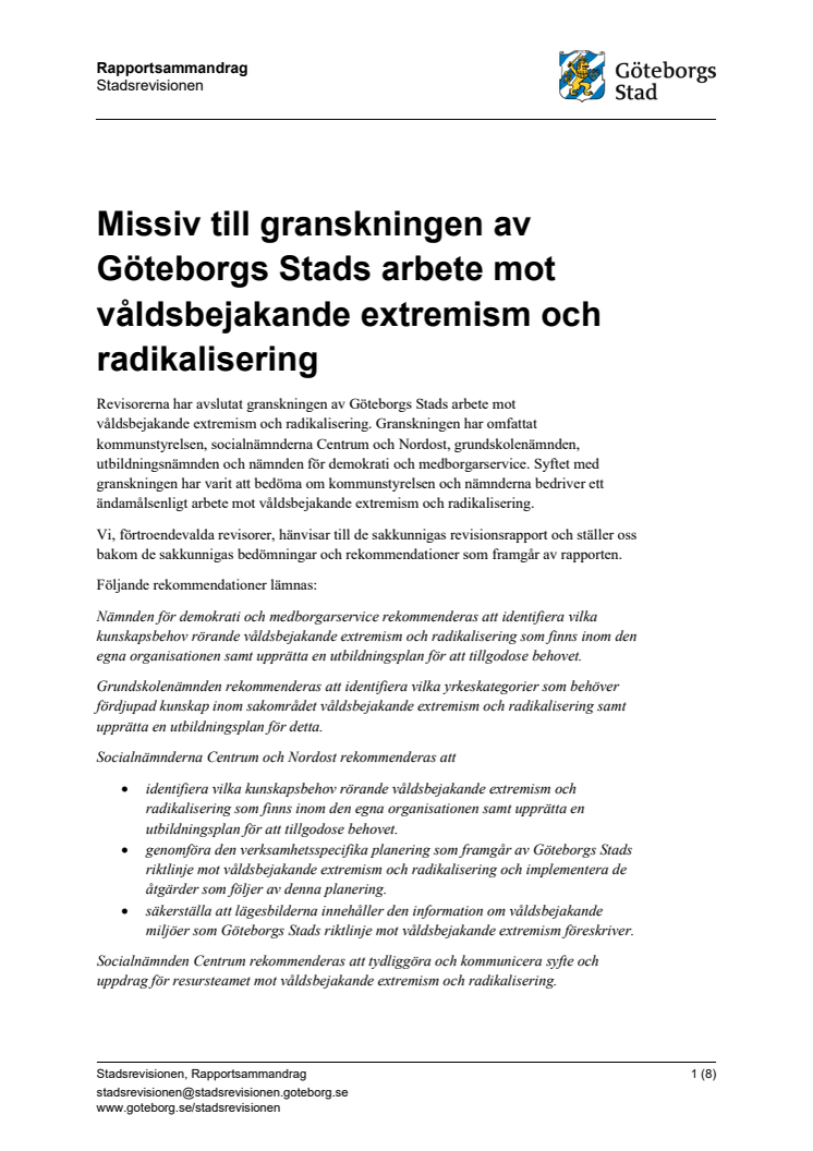 Rapportsammandrag – Göteborgs Stads arbete mot våldsbejakande extremism och radikalisering.pdf