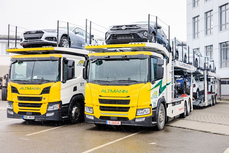 Auf den ersten Blick ist der Elektro-Lkw kaum von seinem dieselbetriebenen Bruder zu unterscheiden. In den Abmessungen und bei den Beladungsmöglichkeiten steht der elektrifizierte Scania P 25 in nichts nach.  