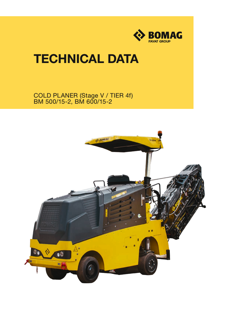 Asfaltsfräs Bomag BM 500/15 och BM 600/15 