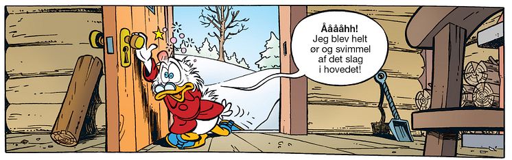 Stribe fra hovedhistorien - Juleafslapning på Bjørnebjerg - i Anders And & Co. nr. 49 