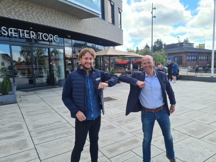 Øyvind Larsen i Visma Software og Bjørnar Andersen i 4human