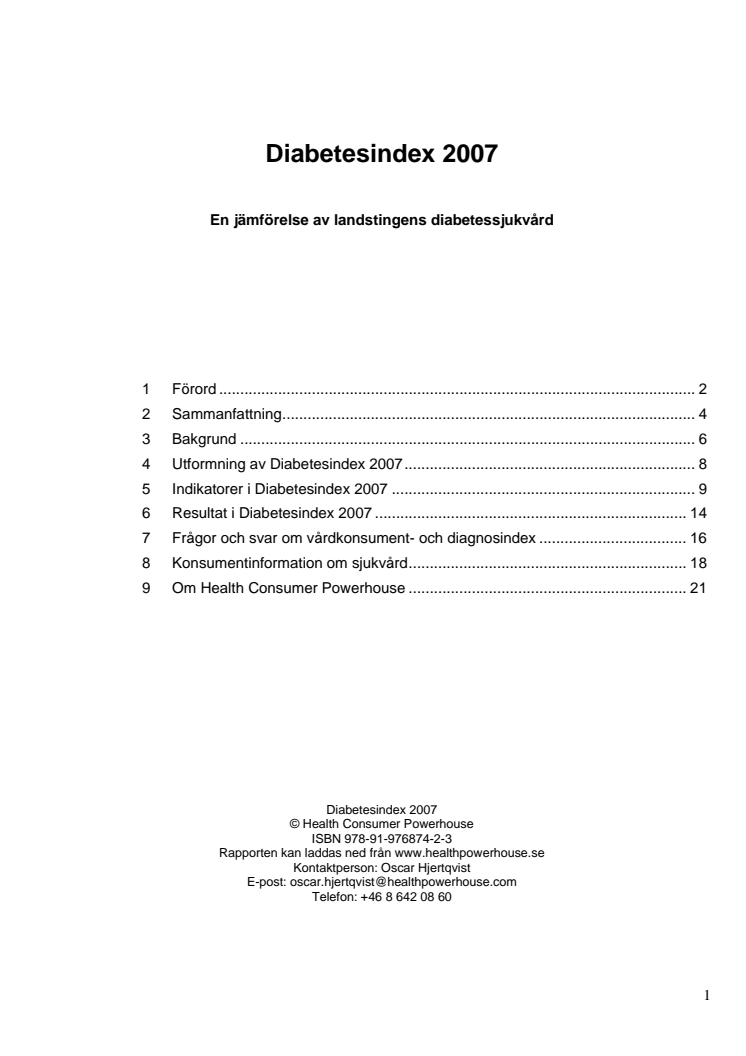 Diabetesindex 2007
