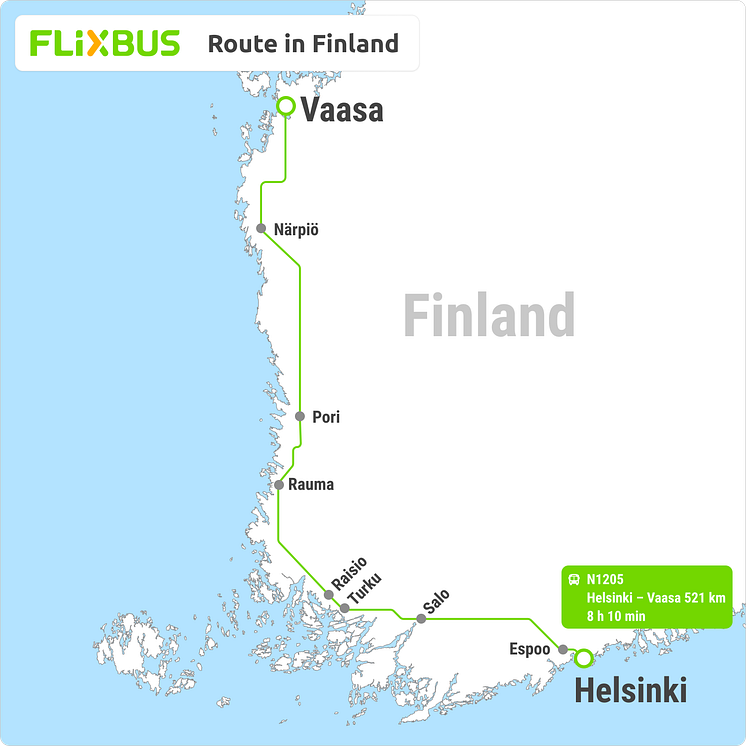 Stops in Finland