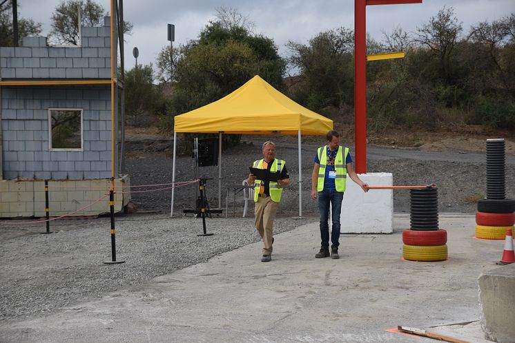 Caterpillar Operator Challenge 2019, europafinalen. Magnus Rundberg vid brädan.