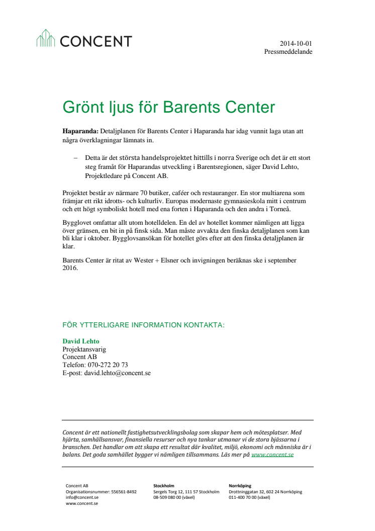 Grönt ljus för Barents Center