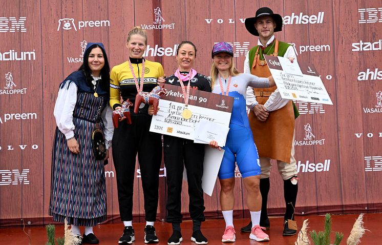 Cykelvasan 90 2023 Prize Ceremony podium women (2)