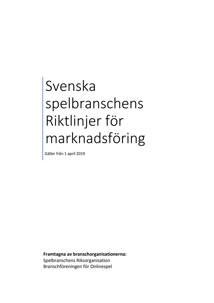 Spelbranschens svar på Shekarabis initiativ till reglering av spelreklam