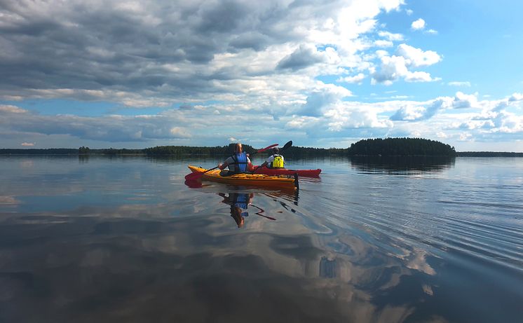 Kajak på sjön Åsnen