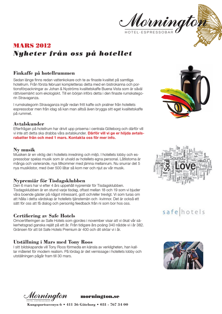 Nyhetsbrev Mars 2012