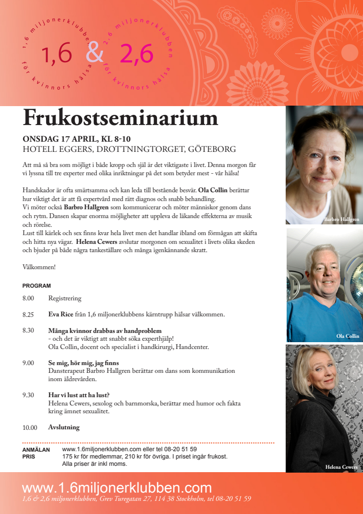 Frukostseminarium i Göteborg den 17 april
