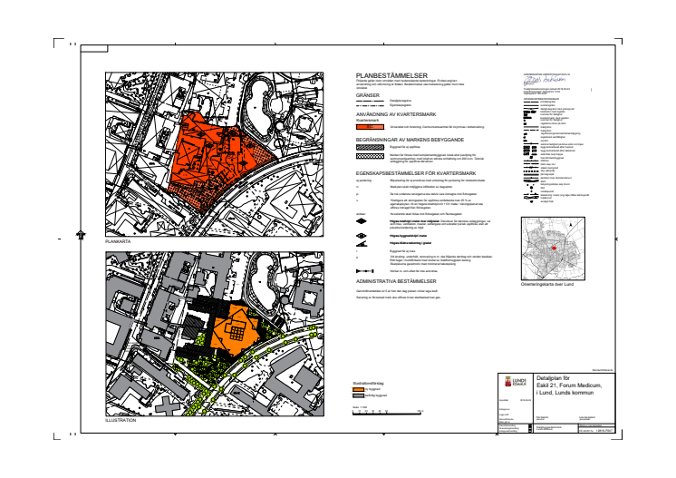 Detaljplanekarta för Eskil 21 - Forum Medicum