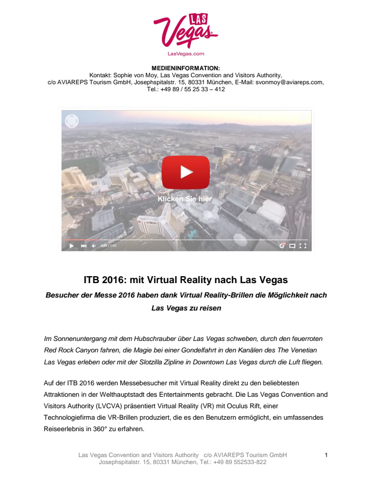 ITB 2016: mit Virtual Reality nach Las Vegas