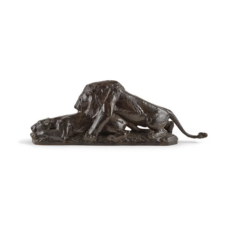 George-Lucien Guyot Lion couvrant une lionne