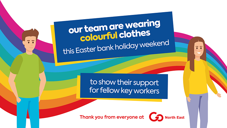 Our team are wearing colourful clothes this Easter weekend to show their support for fellow key workers