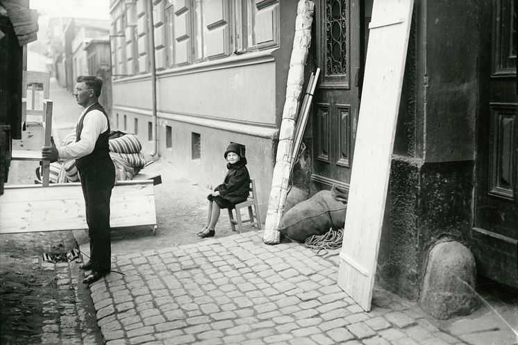 En familj i Olskroken vräks 1929