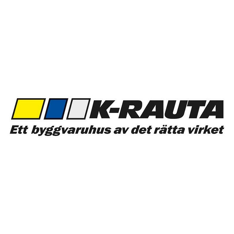 K-rauta - Ett byggvaruhus av det rätta virket (logga)