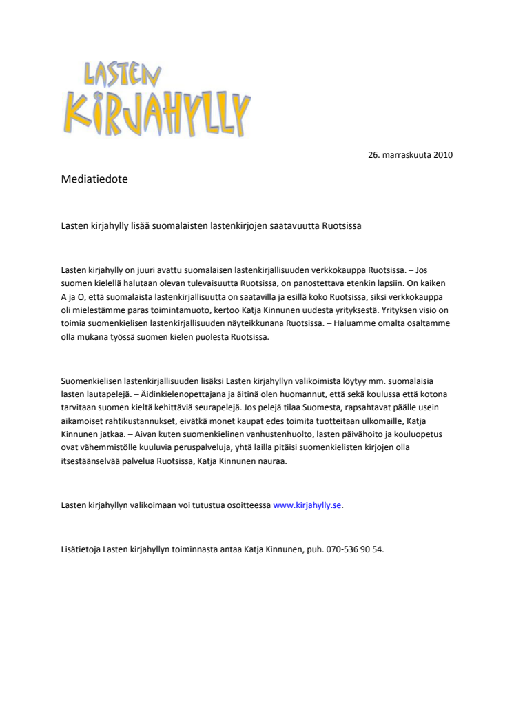 Suomalaisten lastenkirjojen saatavuus paranee Ruotsissa