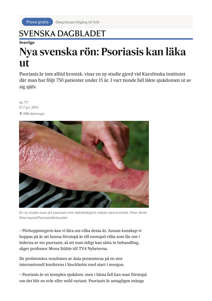 Vi kan aldrig sluta jobba för att få vår sjukdom accepterad
