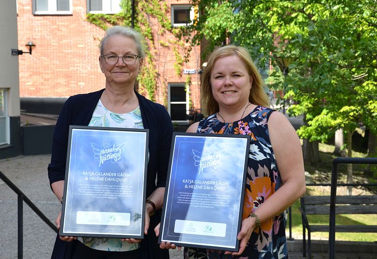 Katja Gillander Gådin och Heléne Dahlqvist är Månadens Nätänglar i maj