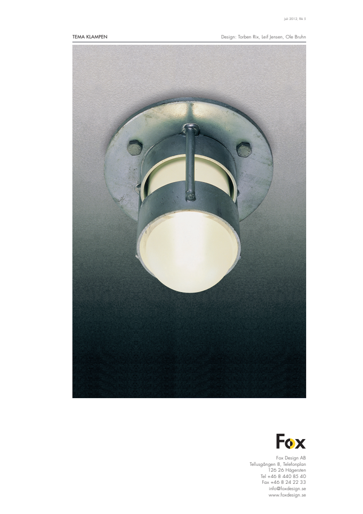 Produktblad utomhusbelysning Klampen LED