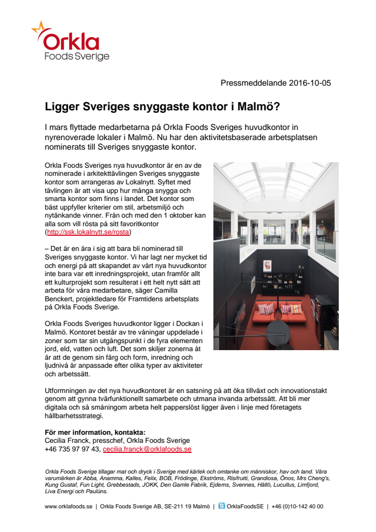 ​Ligger Sveriges snyggaste kontor i Malmö?