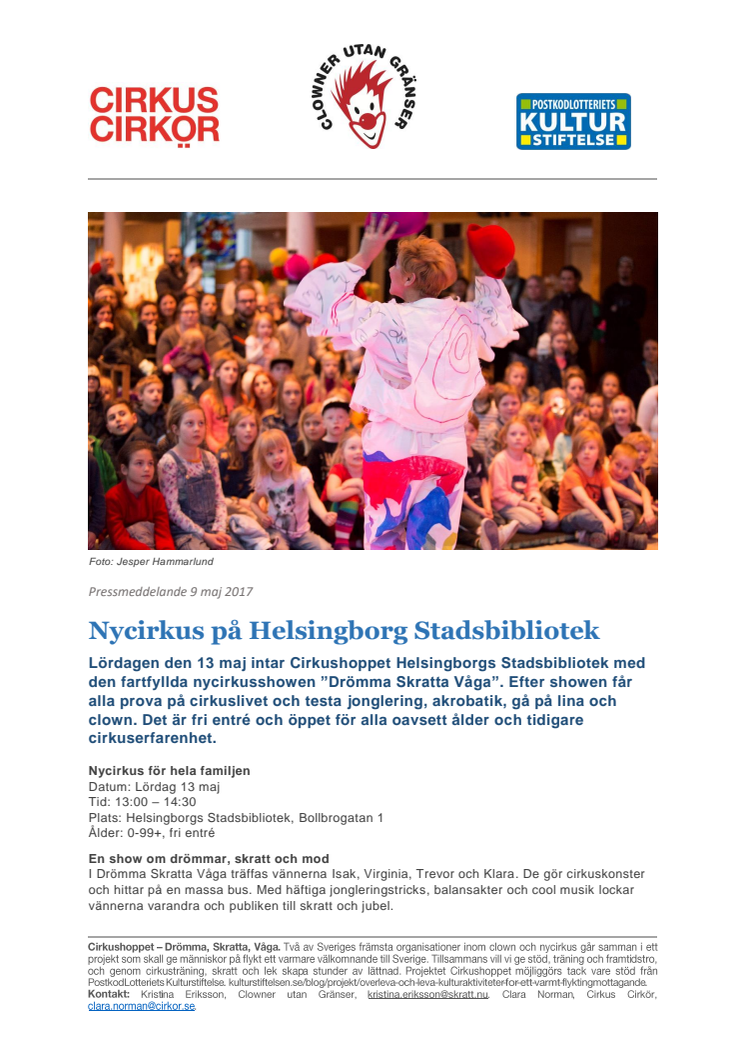 Nycirkus på Helsingborg Stadsbibliotek